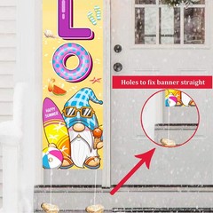 Summer Party Decorations Porch Sign, 71″ X 12″ Hello Summer Banne for Office …