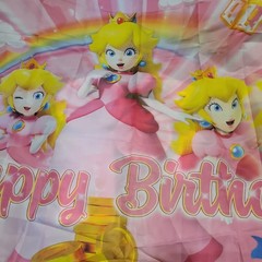 Peach Princess Backdrop Supplies Photography Kids Birthday Decorations 52X36 In