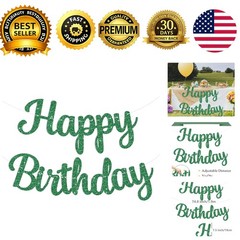 Pre-strung No DIY Glitter Birthday Party Banner Sign Wall Decor Door Banners …