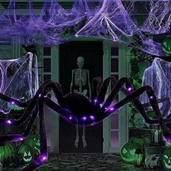 Halloween Large Spider Light Up Haunted House Prop Outdoor Indoor Party Decor ET