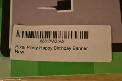Minecraft Style Pixel Party Happy Birthday Banner Kit New Old Stock