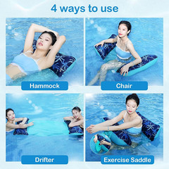 Pool Hammock,Inflatable Water Hammock for Adult, Fabric Mesh Floating up to 300