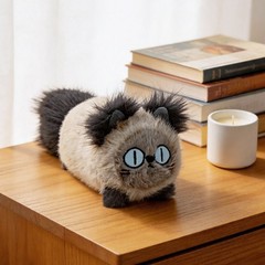 Cute Siamese Cat Plush Pillow Soft Fluffy Stuffed Kitty Cushion Home Decor