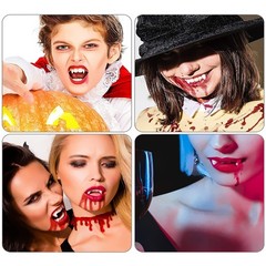 Halloween Scary Fangs Retractable Teeth for Party Cosplay Vampire Zombie Costume