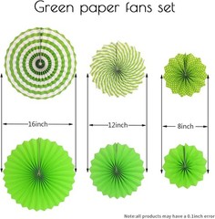 Assorted Sizes – 6 Pcs Hanging Paper Fans for Graduation & Holiday Parties