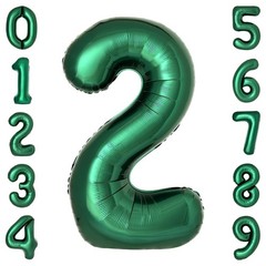 Dark Green Number 2 Balloons Large Emerald Green Number Balloons 40 Inch Jung…
