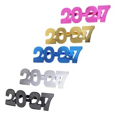 5Pcs Reusable 2027 Party Number Glasses Unisex Bright Colors New Year Decoration