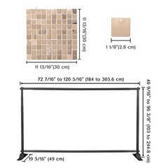 10×8 FT Shimmer Wall Backdrop with Stand 72 Pcs Panels Decor for Wedding Party
