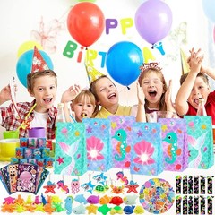 Under Sea Party Favors, 134 Pcs Ocean Birthday Party Supplies – Ocean Sea Ani…