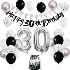 21St Birthday Decorations Him Her, Black Gold 21 Birthday Party Decor Golden Bla