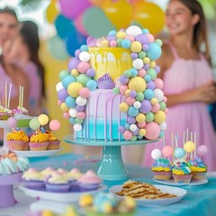 240 PCS Mini Balloons Cake Toppers – Foam Ball Decorations for Birthday & Weddin