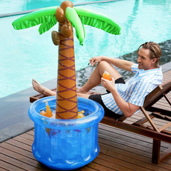 JOYIN 60″ Inflatable Palm Tree Cooler, Beach Theme Decor, Pool Party Decorations
