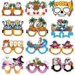 24 Pcs Summer Halloween Party Decorations Glasses,Funny Summer Skeleton Paper…