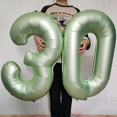 Sage Green Number 0 Balloon 40 Inch, 0 Balloon Numberfor 10Th 20Th 30Th 40Th 50T