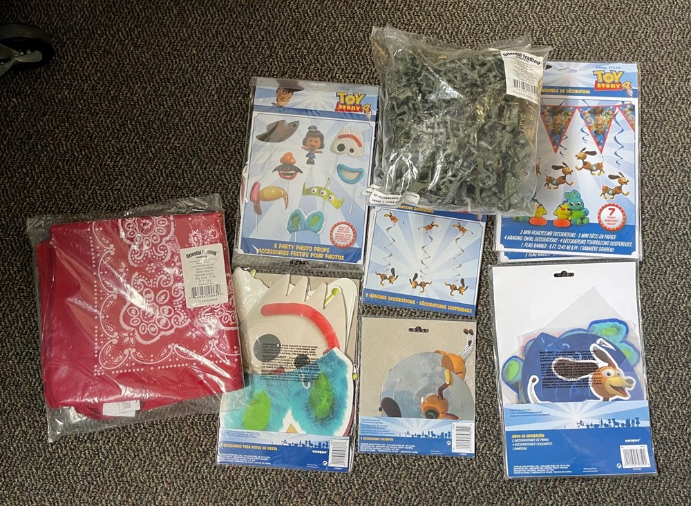 Toy Story Birthday Party Decorations set, see the description for full lists.