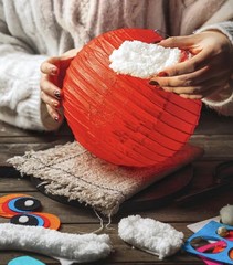 DIY Chinese New Year Lantern Handheld Lantern with Light – Arts and Craft