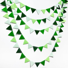 Blue Party Decorations Felt Hanging Triangle Mini Bunting Pennant Banner Flag fo