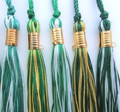 2025 2026 GRADUATION TASSEL & YEAR CHARM, 1 & 2 TONE, RED WHITE BLUE, RAINBOW