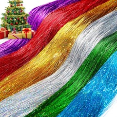 40000 PCS 19.7 Inch Multicolor Tinsel Icicles Christmas Tree Foil Fringe
