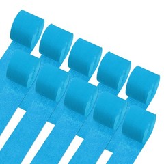 Crepe Paper Streamers 10 Rolls 820ft for Decor Sky Blue 1.8″ x 82 Ft/Roll