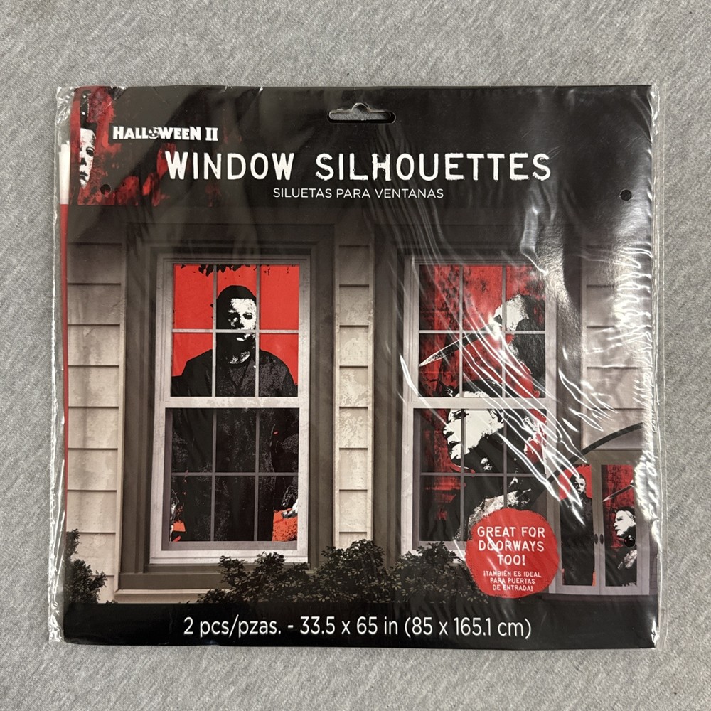 Halloween II Michael Myers Halloween Window Silhouettes 33.5″ x 65″ (2-Pack)