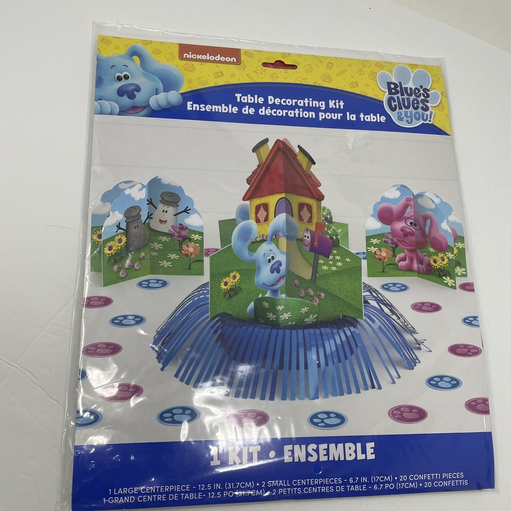 Birthday Party Table decorating kit Kids Centerpiece Kit Blues Clue and you