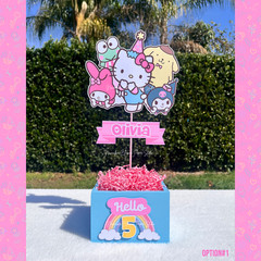 Hello Kitty centerpieces, HK and friends, Hello kitty birthday party supplies