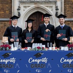 Graduation Party Decorations, 3 Pack Graduation Tablecloth 54″X108″, Decor Blue