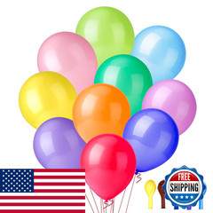 Yeunmu100 Pcs Balloons Assorted Colorsinside 10 Colors-10 Per Color 12 Inch
