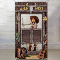 Wild West Party Decorations Western Cowboy Photo Booth Prop West Themed Door Ban