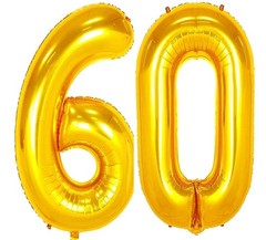 60th Birthday Party Decorations Blue Gold Backdrop Balloon Centerpiece Set