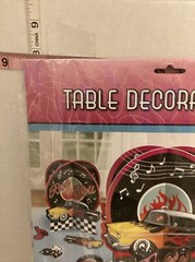 Fun Rock & Roll Classic 50’s Table Decorating kit and 4 Pack Napkins Classic Car