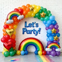 Balloons Assorted Colors 100 Pack 12 Inch Colorful Rainbow Round Bright Latex…