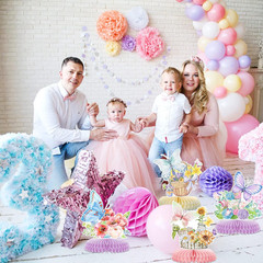 10Pcs Butterfly Party Decorations – Spring Pink Purple Butterfly Flowers Centerp