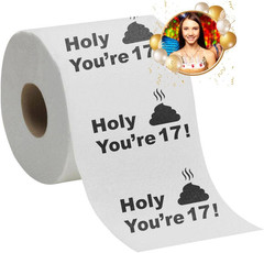 17Th Birthday Decorations Toilet Paper for Men & Women – Funny Design Novelty Gr