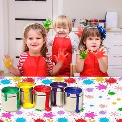 3Pcs Plastic Watercolor Paint Party Tablecloths – Art Party Decorations