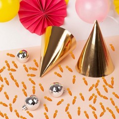 Orange Glitter Carrot Confetti Vegetable Table Scatters Farm Party 120 PCS