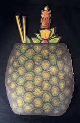 Beistle Co. Hawaiian Pineapple Cocktail Drink Die Cut Decor 1979 Vintage 17”