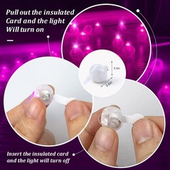 100pcs Pink LED Balloon Light, Mini Tiny Led Light Round Led Ball Lamp for Pa…