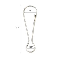 10 Pcs Stainless Steel Flag Pole Clips Keychains Curtains Clip Fixed Buckle