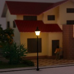 10Pcs LED Park Lanterns Lamps 45mm N Scale 1: 160 Model Railway Bonsai New Hot
