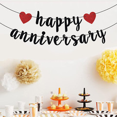 Happy Anniversary Banner Anniversary Party Decorations We Still Do Happy Wedding