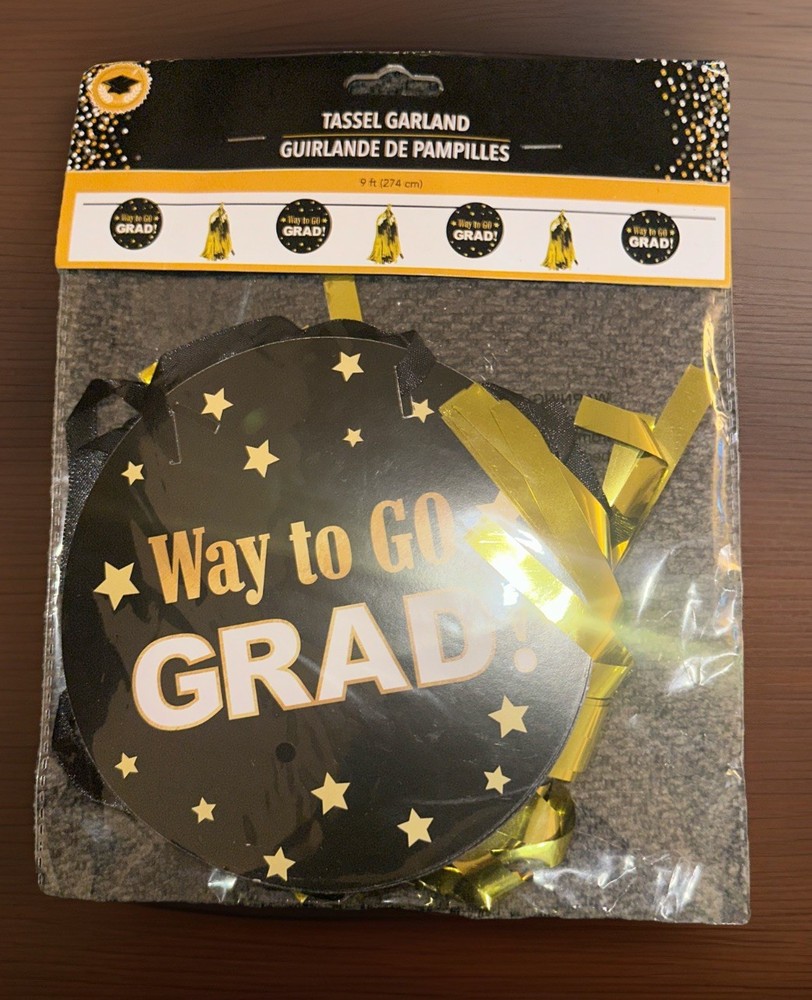 Tassel Garland Way To Go Grad Graduation 9’ NEW NIP
