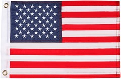 Embroidered American Flag 12.5 x 18 Inch – Heavy Duty for July 4th Celebrations