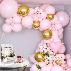 135Pcs Pastel Pink Balloons Garland Arch Kit Wedding, Birthday, Baby Shower
