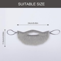Men Fake Beard Self Adhesive Adult Synthetic Mustache Costume Facial Hair for…