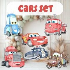 Cars McQueen Cutouts, Vehicles Props, Birthday, Baby Shower
