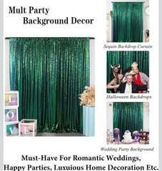 Sequin Backdrop Curtain 130cmx260cm Colorful Green Glitter Sequin Backdrop