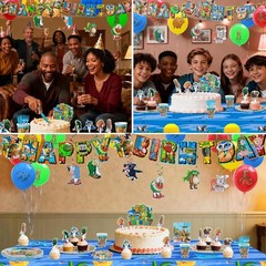 147Pcs Italian Brainrot Birthday Party Decorations Set with Happy Birthday Banne