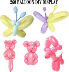 Globos largos de látex, 260Q de colores surtidos, globos largos mágicos